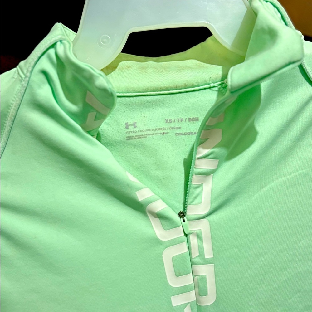 Under Armour Light Green Athletic Zip-Up